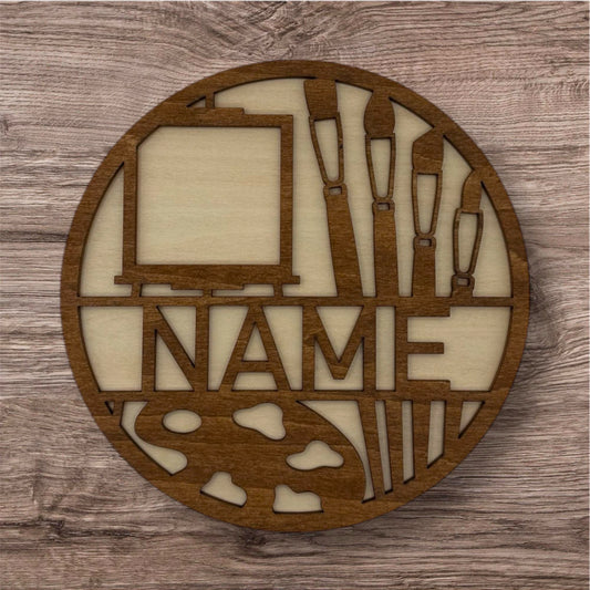 Personalized Wooden Name Sign (Artist)