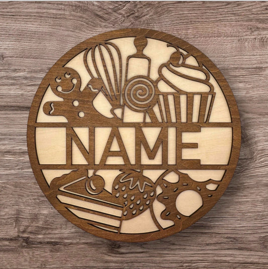 Personalized Wooden Name Sign (Baking)