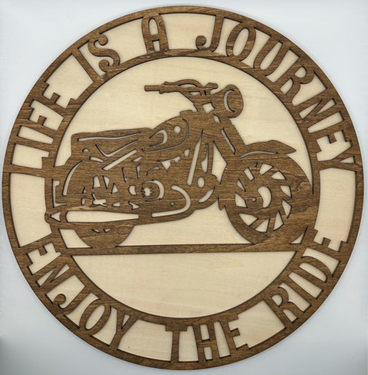 Wood Wall Art (Motorcycle)