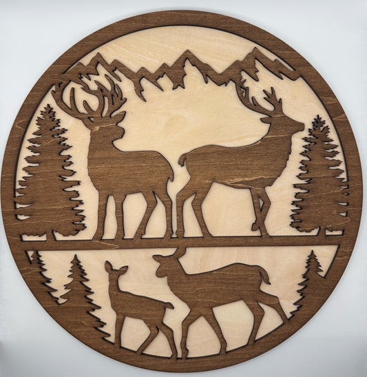 Wood Wall Art (Deer)