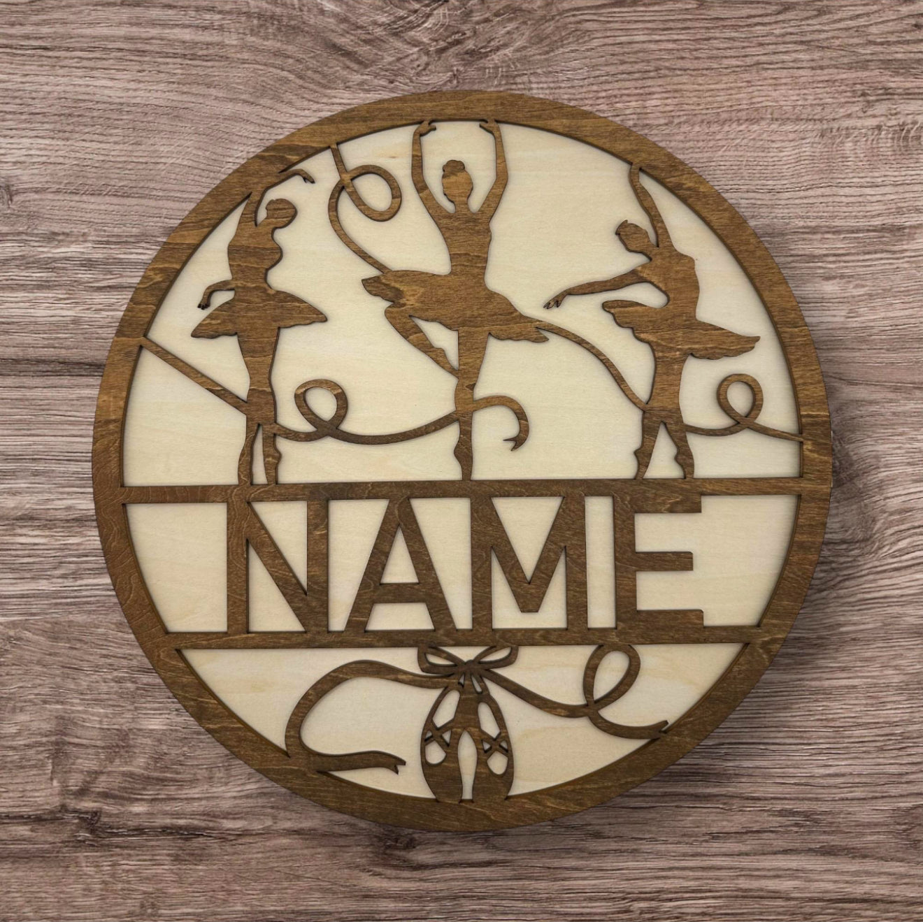 Personalized Wooden Name Sign (Ballet)