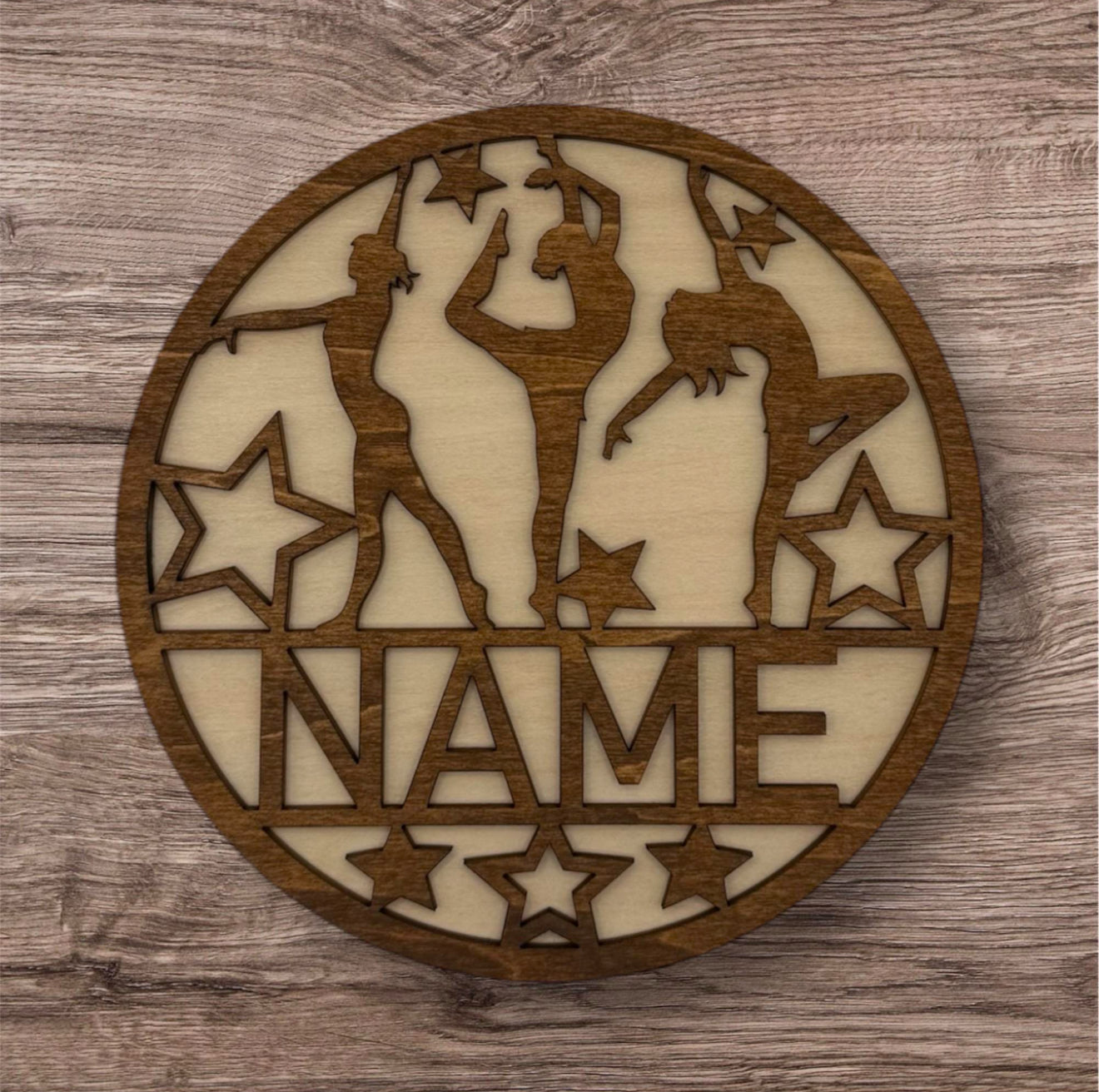 Personalized Wooden Name Sign (Dancer Female)