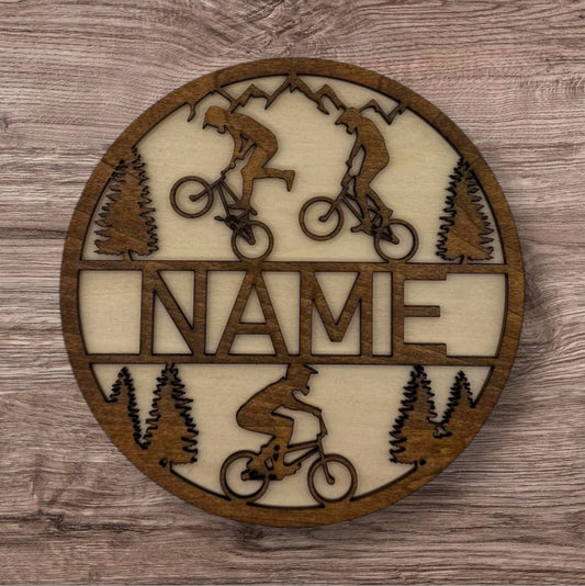 Personalized Wooden Name Sign (BMX)