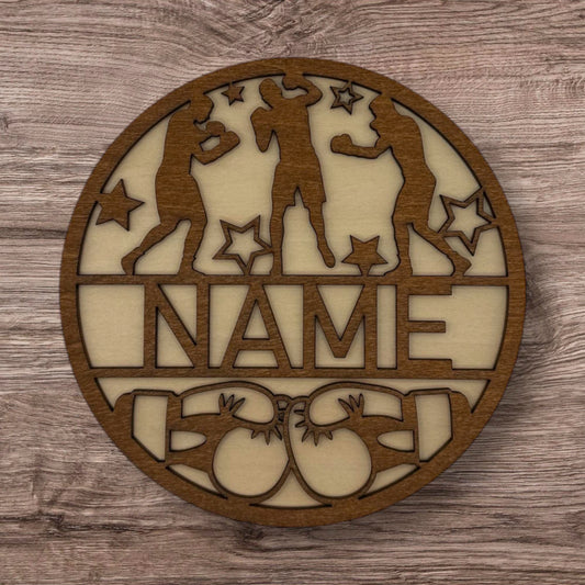 Personalized Wooden Name Sign (Boxing)