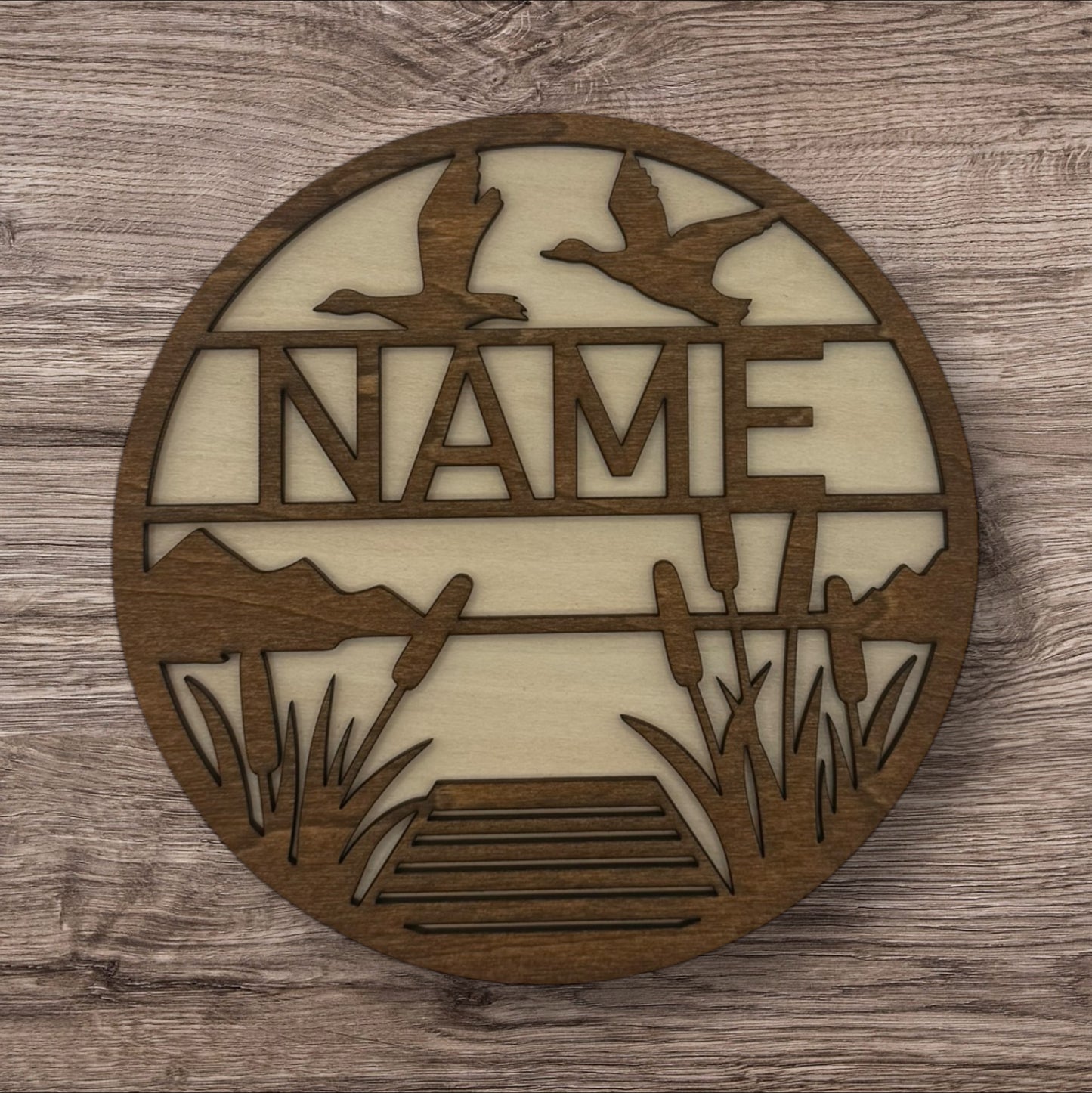 Personalized Wooden Name Sign (Lakefront)