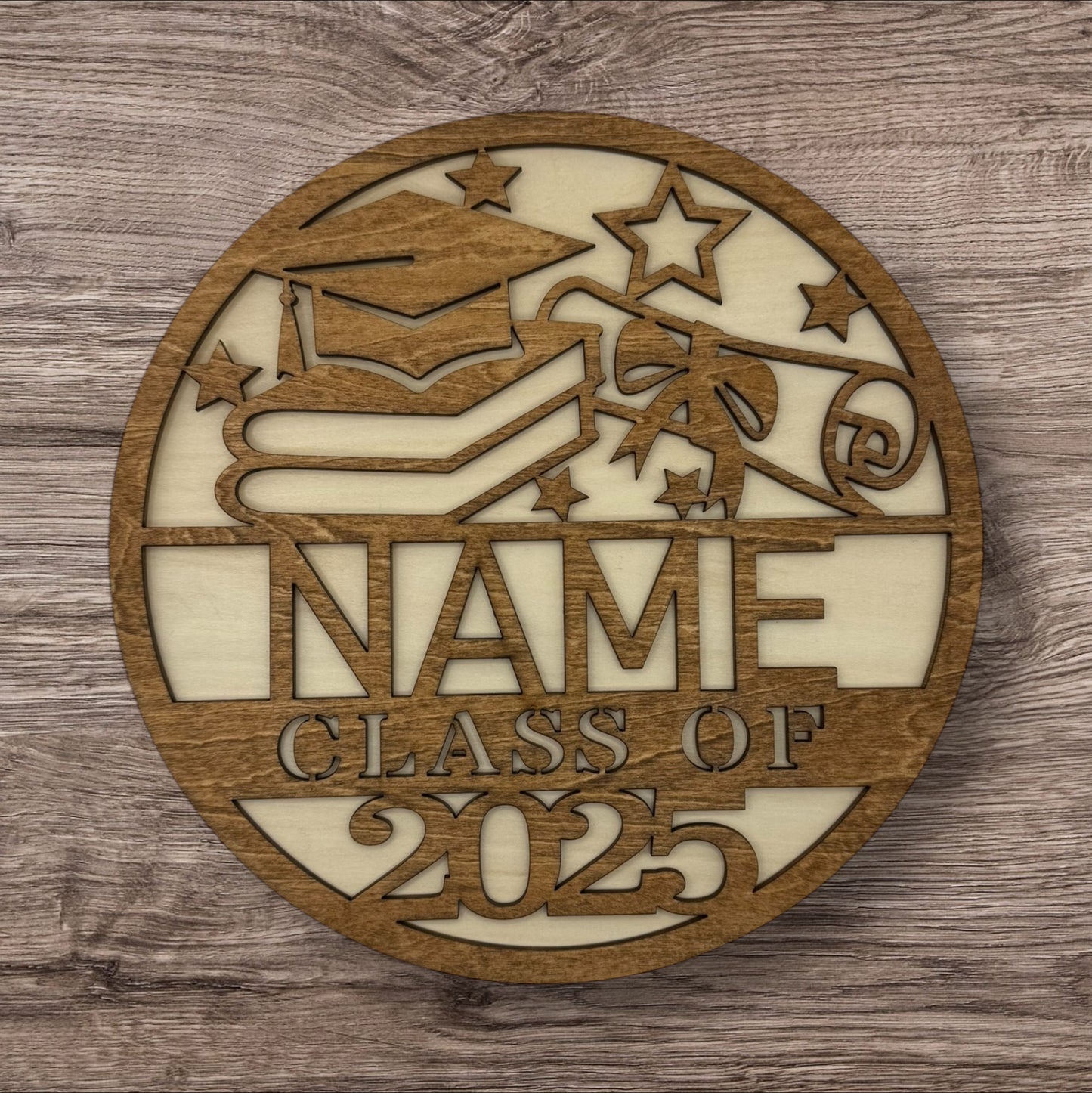 Personalized Wooden Name Sign (2025 Graduation)