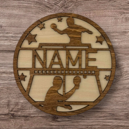 Personalized Wooden Name Sign (Table Tennis Male)