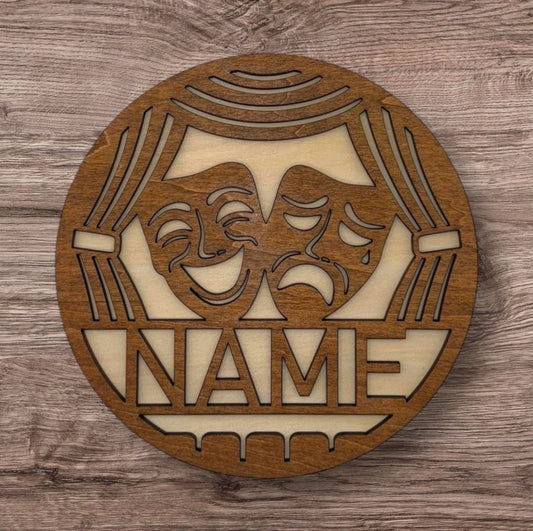 Personalized Wooden Name Sign (Theater)