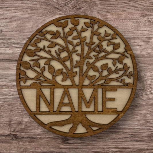 Personalized Wooden Name Sign (Tree)